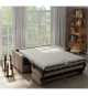 Canapé convertible express - 3 places - SMALL - Tissu como 5 Antelope - 168 x 98 x 86 cm