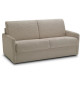 Canapé convertible express - 3 places - LINCOLN - Tissu Beige - 175 x 100 x 87 cm - MONDO
