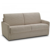 Canapé convertible express - 3 places - LINCOLN - Tissu Beige - 175 x 100 x 87 cm - MONDO