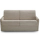 Canapé convertible express - 3 places - LINCOLN - Tissu Beige - 175 x 100 x 87 cm - MONDO
