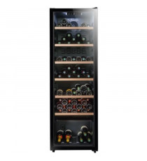 Cave a vin de vieillissement - LA SOMMELIERE - CTVNE147 - 147 bouteilles - Porte vitrée - Classe G - Noir