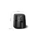 Philips Friteuse sans huile 4.2l 1500w noir - NA120/00