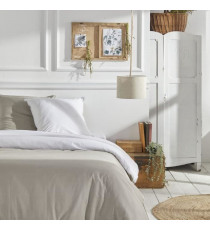 Housse de couette - TODAY - CHARME - Coton 57 fils - Dunes x Craie Berenice - 140 x 200 cm