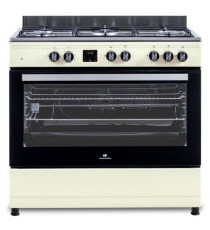 Cuisiniere piano four multifonctions catalyse - CONTINENTAL EDISON - CECP9060CD - 95 L - L90 x H85 cm - Creme / Inox