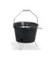 Barbecue a charbon portable - LIVOO - DOC327N - Inox - Surface de cuisson ø27 cm - Hauteur 24 cm