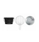 Barbecue a charbon portable - LIVOO - DOC327N - Inox - Surface de cuisson ø27 cm - Hauteur 24 cm