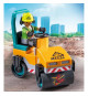 PLAYMOBIL 71751 Ouvriers avec rouleau compresseur et signalisation, Action Heroes, La construction, 43 pieces, Des 4 ans