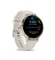 Montre GPS connectée Venu 3S GARMIN, 30,4mm (1,2), Acier Soft Gold, boîtier ivoire et bracelet en silicone ivoire