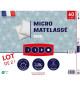 DODO - Lot de 2 oreillers - MICRO MATELASSE - 60 x 60 cm - Blanc