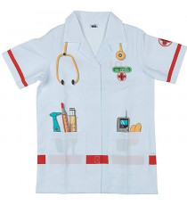 KLEIN - Blouse docteur en tissu avec motifs imprimés