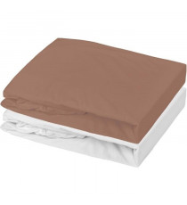 Lot 2 drap housse - P'TIT DODO - Jersey - 70 x 140 cm - Blanc / Brun