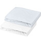 Lot 2 drap housse - P'TIT DODO - Jersey - 70 x 140 cm - Blanc / Light blue