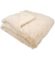 Couverture doublée - DOMIVA - Ultra douce et chaude - 75 x 100 cm - Creme