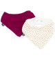 Lot x2 bavoirs bandana - DOMIVA - TU - Mousseline - Grenadine pois