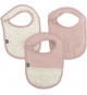 Lot x3 bavoirs - DOMIVA - 6-12 mois - Gaze de coton - Vieux rose