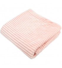 Couverture boudoir - DOMIVA - Blush - 75 x 100 cm - Velours côtelé, douce et chaude