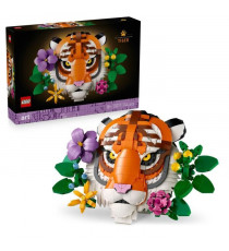 LEGO Art 31217 La Collection Faune  Le Tigre - Set Adulte - Décoration Murale Avec Fleurs