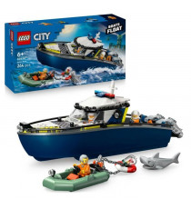 LEGO City 60456 La Course-Poursuite en Bateau de Police - Jouet pour Garçon des 6 ans