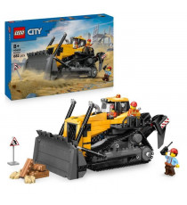 LEGO City 60466 Le Bulldozer Jaune - Jeu de construction pour garçon ou fille des 8 ans