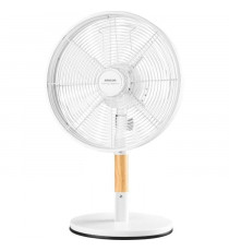 Ventilateur de bureau - SENCOR - SFE 3080WH - 3 vitesses - Oscillation 80° - Design métal et bois
