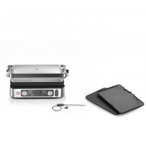 Grill multifonctions - BRAUN - Multi Grill 9 Pro - 2200 W - 3 positions de chauffe - Noir / Acier