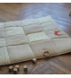 Tapis d'éveil - DOMIVA - Honey Moon - Patchwork - Anneau en bois et lune décorative