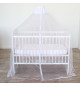 Lot ciel de lit + fleche de lit sur socle - DOMIVA - Moustiquaire pour lit blanc, maille ultra fine