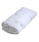 Drap housse imperméable - DOMIVA - 60 x 120 cm - Blanc imprimé étoiles gris