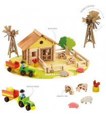 Ma ferme en bois - Jeu de construction - JEUJURA - 145 pieces