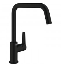 Robinet de cuisine - Mitigeur monocommande évier - Noir mat - Bec haut - Rotation 150° - GROHE Start - 304702430