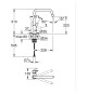 Robinet de cuisine - Mitigeur monocommande évier - Noir mat - Bec haut - Rotation 150° - GROHE Start - 304702430