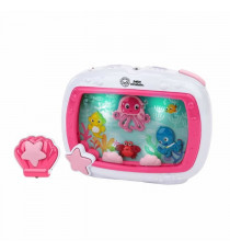 BABY EINSTEIN Veilleuse bébé -Reves marins rose- Réglage 25 min lumiere, son, musique ou bruit de l'océan apaisantes, télécom…