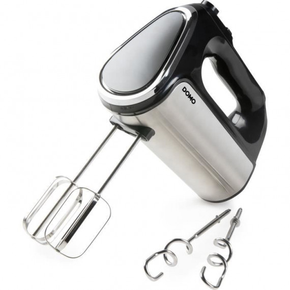 Batteur électrique - DOMO - DO9258M - 800 W - 5 vitesses + Turbo - Noir / Acier