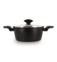 Faitout - MENASTYL - 6020646 - En alumimium forgé - 20 cm - Noir - Tous feux dont induction