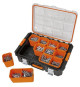 Mallette organiseur - TOOD - 12 godets amovibles - Couvercle transparent - 53x37x13 cm