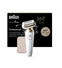 Épilateur - BRAUN - Silk Epil 9-011 3D - Tete flexible - Technologie Wet & Dry - 40 pincettes MicroGrip