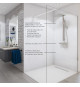 Paroi de douche - AURYS - BALEARES - Verre Timesless clair 6 mm - L.198 x l.90 cm
