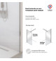 Paroi de douche - AURYS - BALEARES - Verre Timesless clair 6 mm - L.198 x l.90 cm