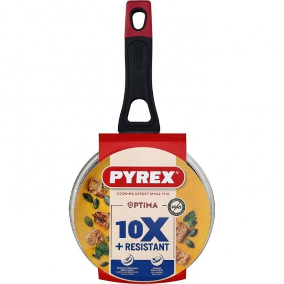 Casserole + couvercle - PYREX - 1455030 - Antiadhésif - 16 cm - Sans PFAS