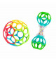 BRIGHT STARS Coffret cadeau de naissance O'Ball avec 2 jouets bébé: un hochet et une O Ball Classique rouge, jaune bleu et vert