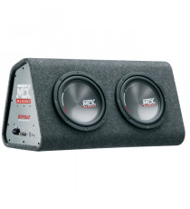 Caisson de grave - MTX AUDIO - Actif reflex avec double subwoofers 20cm - Ampli Classe-D 240Wrms - Filtre actif - Télécommande