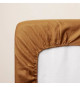Drap housse - P'TIT DODO - 70 x 140 cm - Jersey - Caramel