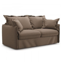 Canapé convertible express - 3 places - MYKONOS - Tissu Como 5 Antelope - 185 x 104 x 90 cm - MONDO