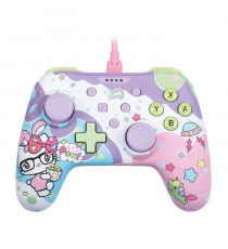 Manette filaire - KONIX - Hello Kitty - Nintendo Switch, Switch OLED et PC - Fonction vibration - Câble 3 m - Violet et rose