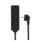NEDIS - Bloc 3 prises avec interrupteur - ESOC315E1BK