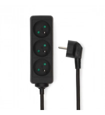 NEDIS - Bloc 3 prises avec interrupteur - ESOC315E1BK